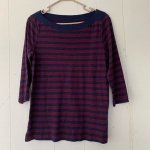 Faded Glory Boat Neck Striped Shirt